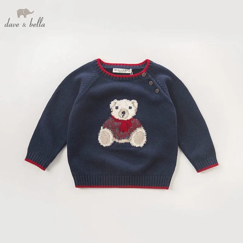 DB5905 dave bella autumn infant baby boys navy bear