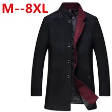 Plus size 10XL 8xl 6xl 5xl 4xl Winter Jakets For Men And Parks stand-up collar men’s windbreaker jacket thickened woolen coat