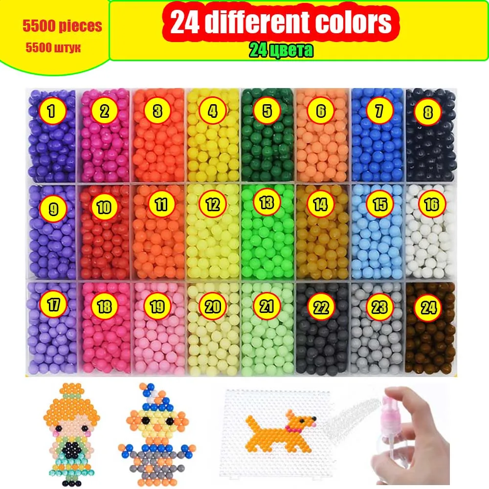 Beados Pegboard Set Fuse Jigsaw Puzzle  Kids Pegboard Perler Bead - Magic  Beads Kits - Aliexpress