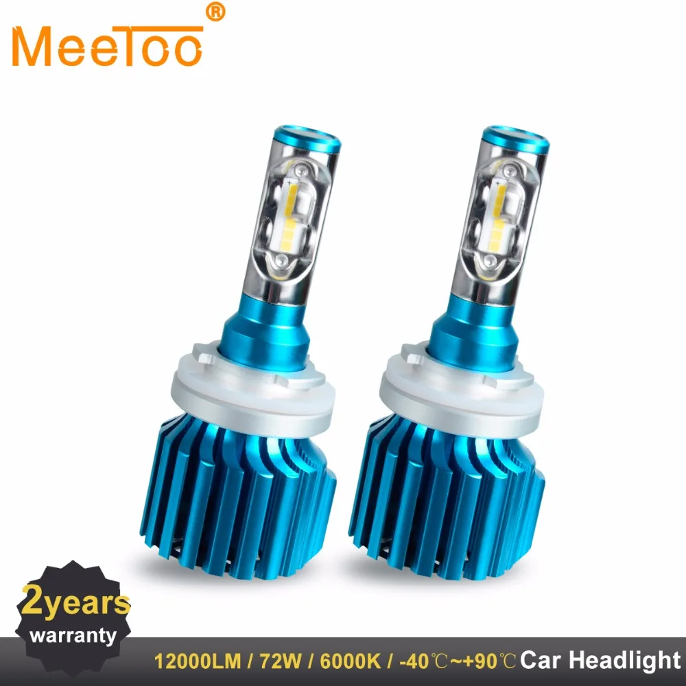 2 шт. H4 светодиодный H7 H11 H8 9006 HB4 H1 H3 HB3 9012 авто фар 72W фары для 12000LM высокого низкого