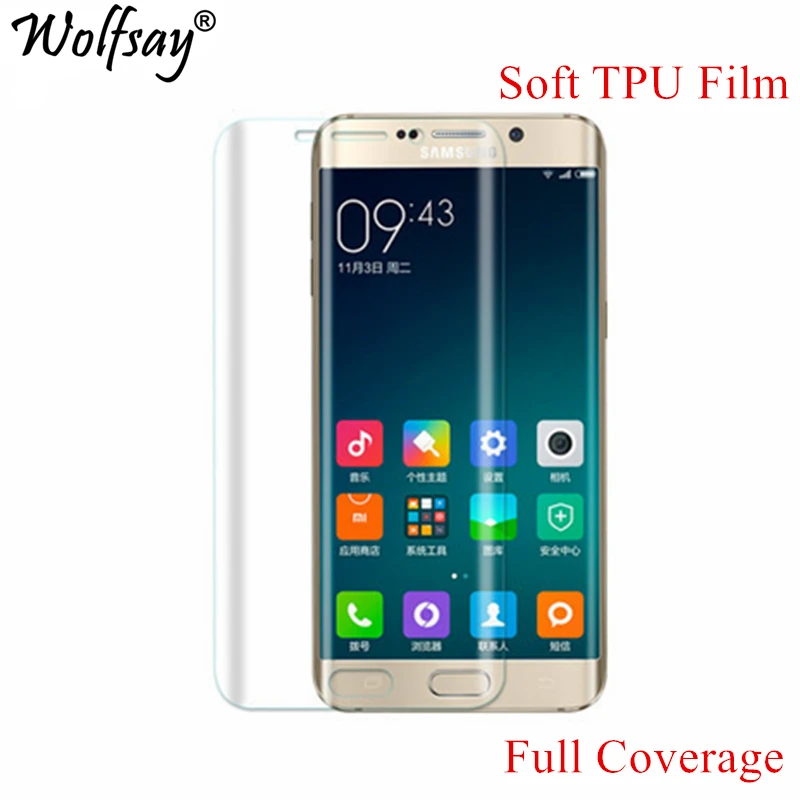 Wolfsay Screen Protector For Samsung Galaxy S7 Edge Nano Clear Soft TPU Film (Not Tempered Glass) for G935 | Мобильные телефоны и