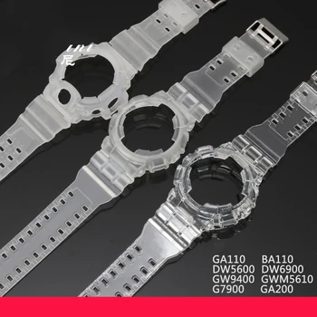 

silicone watchband for Casio G-SHOCK transparent strap GA110/DW5600/GMW5610/GW9400 Waterproof fashion case straps