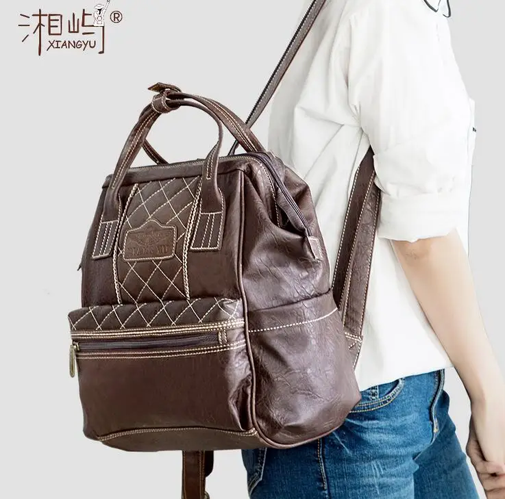2017 New Super Luxury Women s Backpack Diamond Lattice Leather Women School Shoulder Bag Travel Backpacks