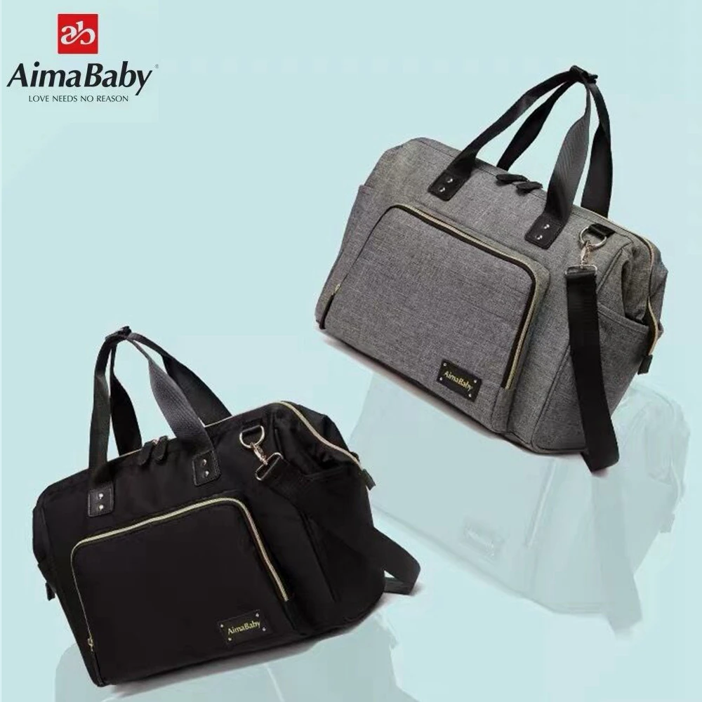 

Diaper Bag, Large Diaper Tote Stylish for Mom and Dad Convertible Travel Baby Bag for Boys Changing Pad+Stroller Straps