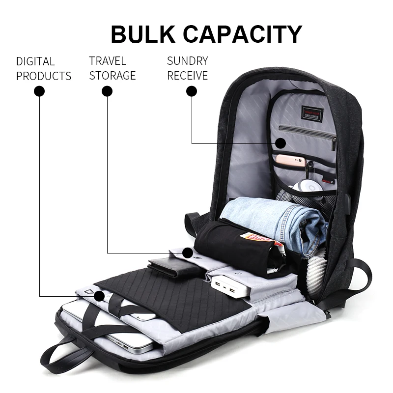 Günstige ARKTISCHEN HUNTER TSA Lock Anti Dieb Laptop Rucksäcke Für Teenager Mode Männlichen rucksack Männer Casual Reise Rucksack männer Tasche