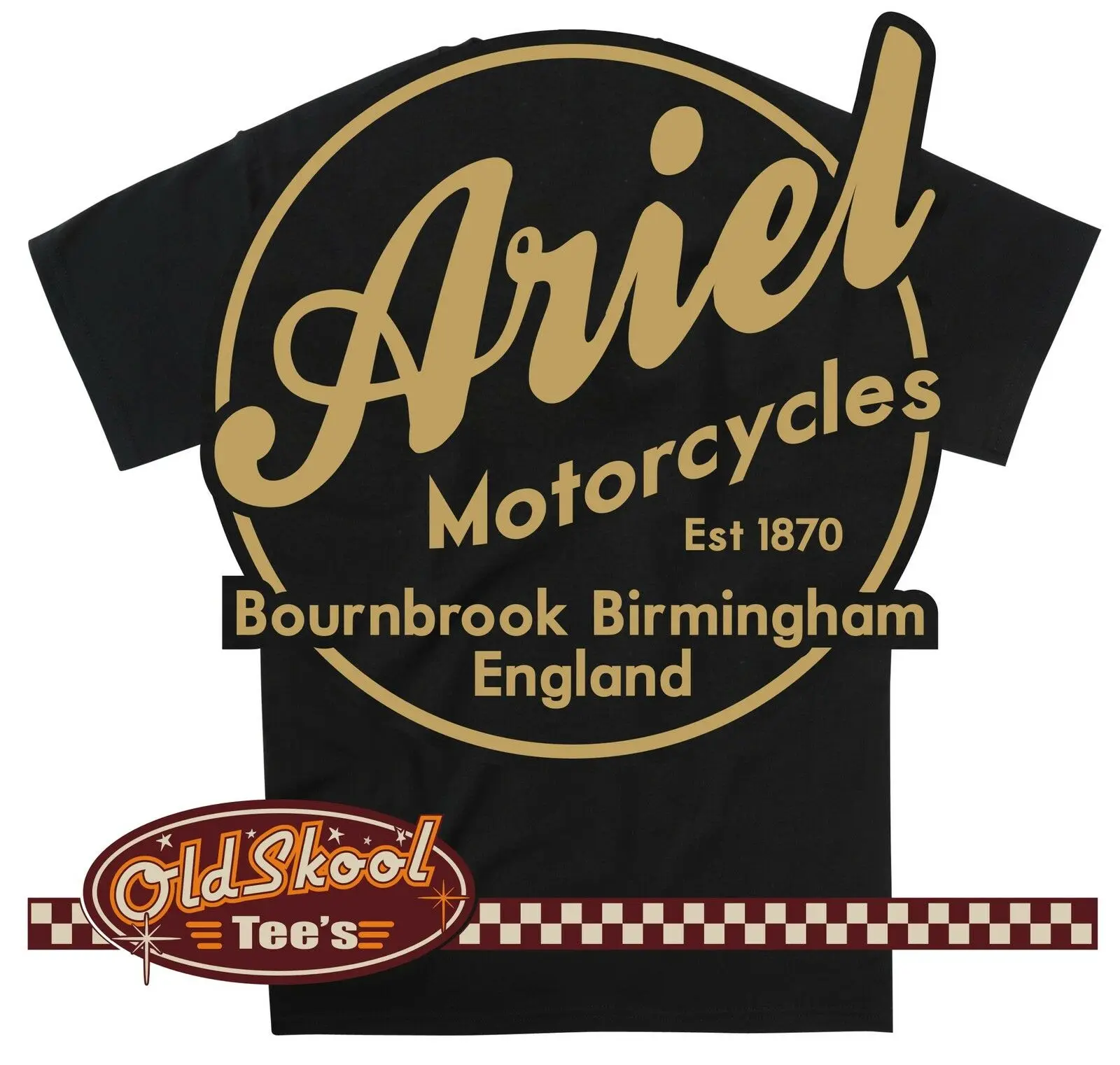 

Classic Ariel Motorcycle T Shirt Vintage Logo Very retro Gift S-3XL Size