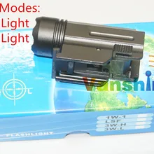 Quick Release тактический светодиодный фонарик Cree для Glock 17 19 20 21 22 23 с 20 мм Weaver или Picatinny rail Глок аксессуары