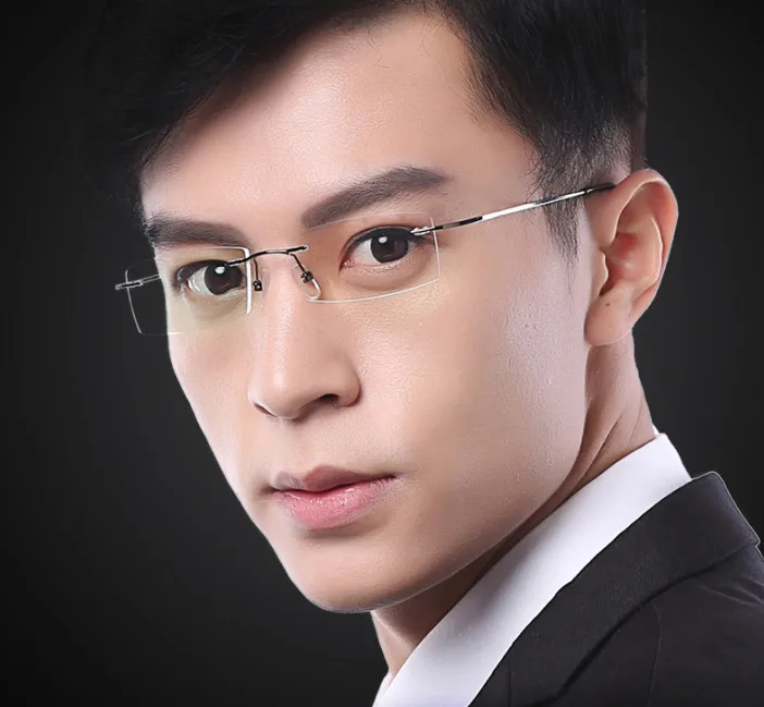Ceny Eyesilove ultralekki mężczyźni Titanium Alloy Rimless okulary dla osób z krótkowzrocznością kobiety okulary dla krótkowidzów okulary na receptę 0.50 do 6.00