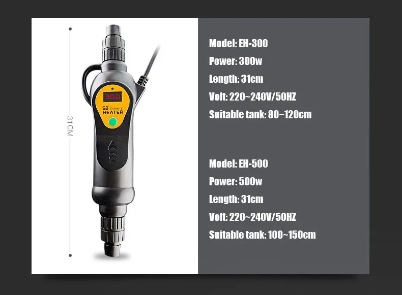 Sunsun EH-300 EH-500 110 v/220 v аквариум с регулируемой температурой Внешний Нагреватель