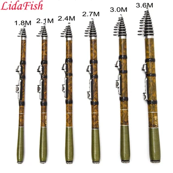 

LIDAFISH99% Carbon Portable Fiber Telescopic Fishing Rod Spinning Pole Hand Fishing Tackle Sea Rod Ocean Rod 2.1M 2.4M 2.7M3.0M