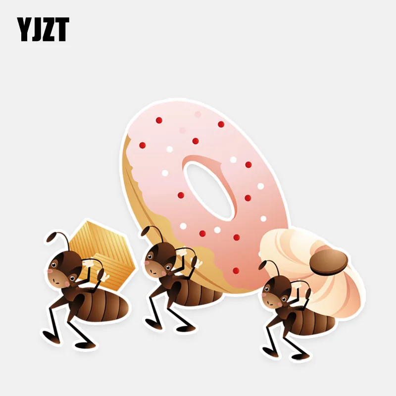 YJZT 12.9*10.5CM Donuts Ants Decor Car Stickers Personalized Bumper Window 11A0676 | Автомобили и мотоциклы
