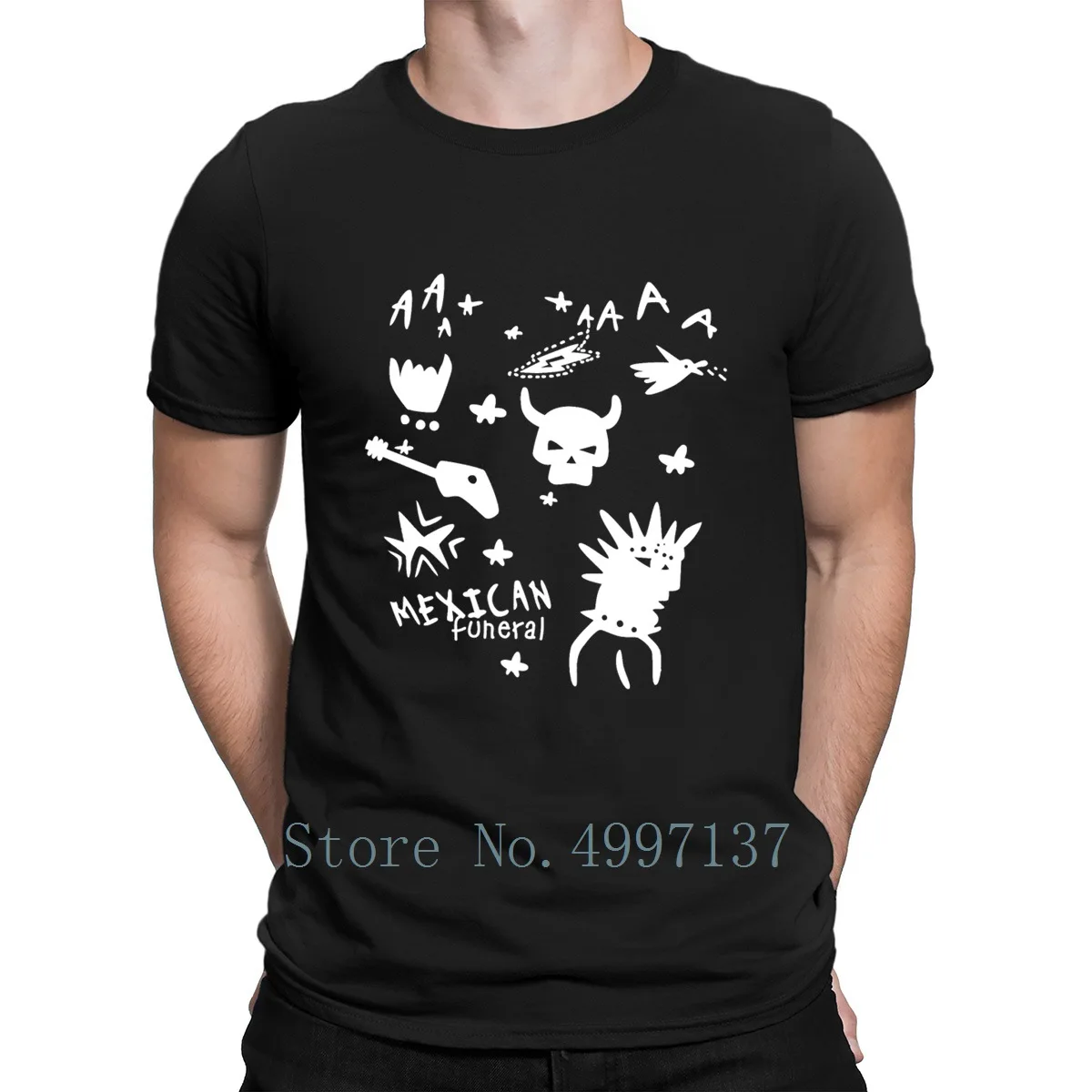 

Mexican Funeral Dirk Gently Band T Shirt Unique Round Neck Graphic Print Spring Autumn Short Sleeve Comfortable Kawaii Shirt