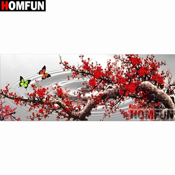 

HOMFUN Full Square/Round Drill 5D DIY Diamond Painting "Plum blossom" 3D Embroidery Cross Stitch 5D Decor Gift A15914