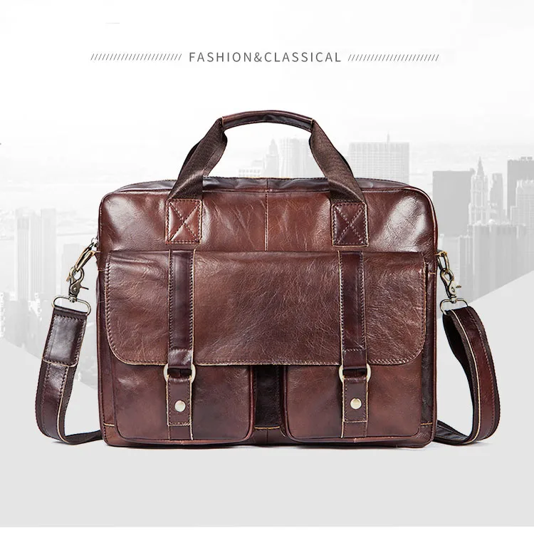 Мужской портфель из натуральной кожи сумки из коровьей кожи деловые Офисные Сумки для мужчин сумка высокого качества Мужская сумка для