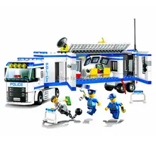394pcs New 10420 city police fluidity Police Station building blocks assembled kids toys Compatible With Legoe