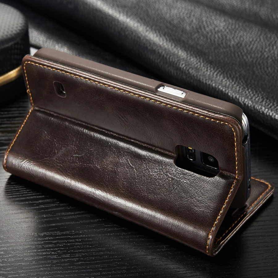 De Lujo Original del teléfono caso de la sFor Fundas Samsung Galaxy S5 caso Coque Samsung S5 mini G800 Auto billetera magnética cubierta