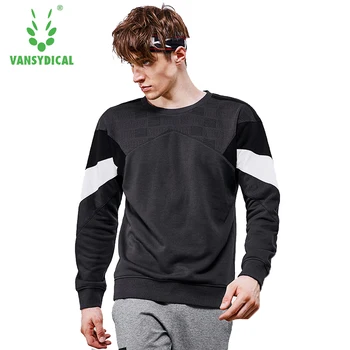 

Vansydical T shirt Long Sleeve Top Sports Running Men Fitness Cotton Sweatshirt Men's Gym Bodybuilding Workout T shirt Tee