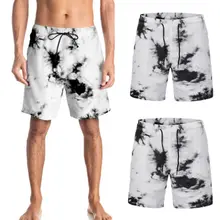 Популярные мужские пляжные шорты для серфинга, брендовые новые мужские купальные костюмы, спортивные шорты, штаны с ремешками и принтом граффити, пляжные плавательные шорты