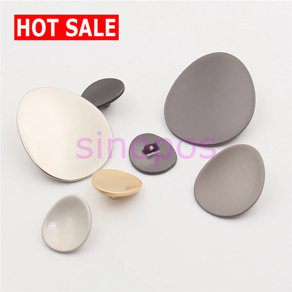 

Egg shape winter coat buttons, Black Gold Grey Silver Metal Oval Button for Suit Jacket Coat or outerwear, SP01
