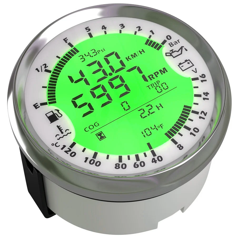 

Universal New 6 in 1 Multi-functional Gauge Meter GPS Speedometer Tachometer Hour Water Temp Fuel Level Oil Pressure Voltmeter