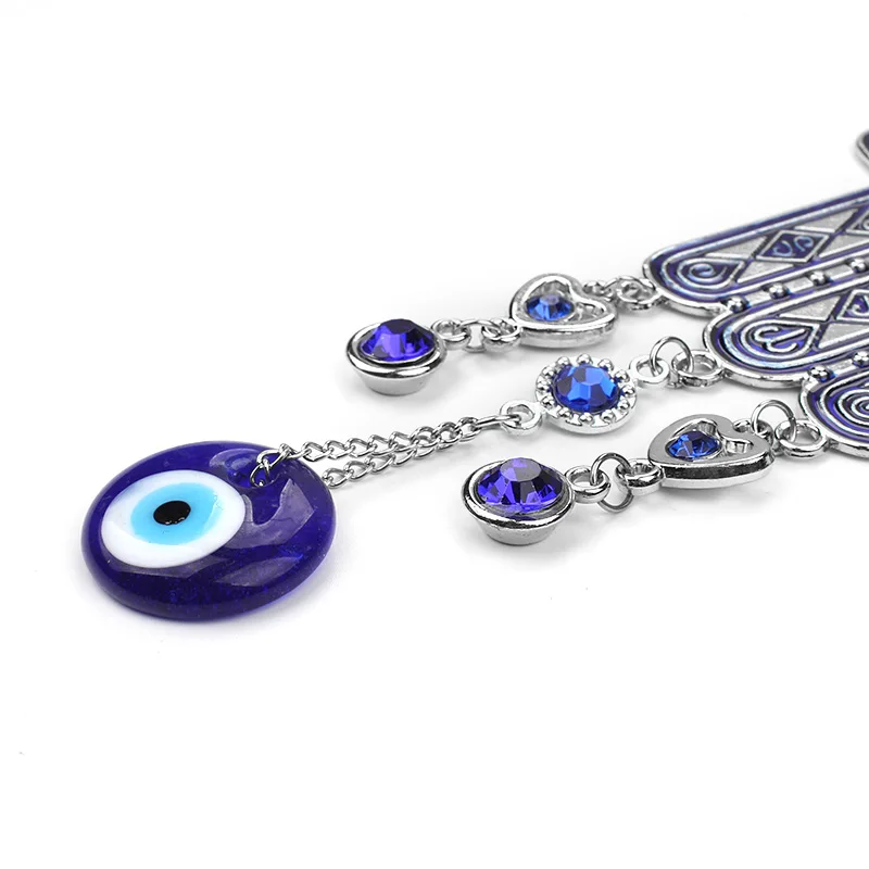 Брелок в виде руки Lucky Blue Glass Evil Eye Fatima подвесное украшение для дома офисное