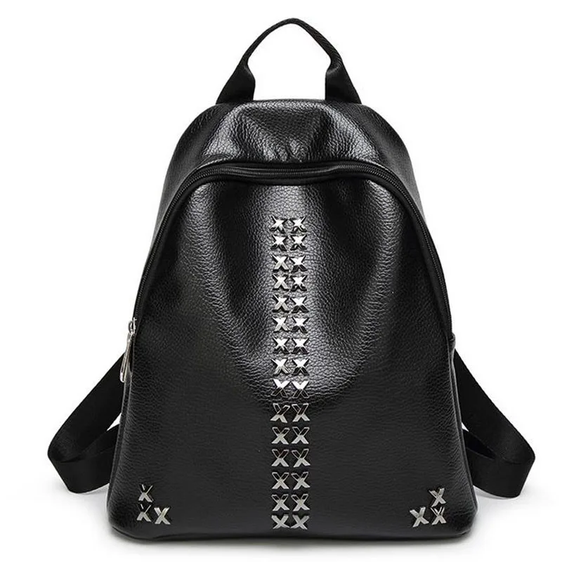 2016 women backpack fashion women PU leather Backpacks ladies girls school bags shoulder bags female bag