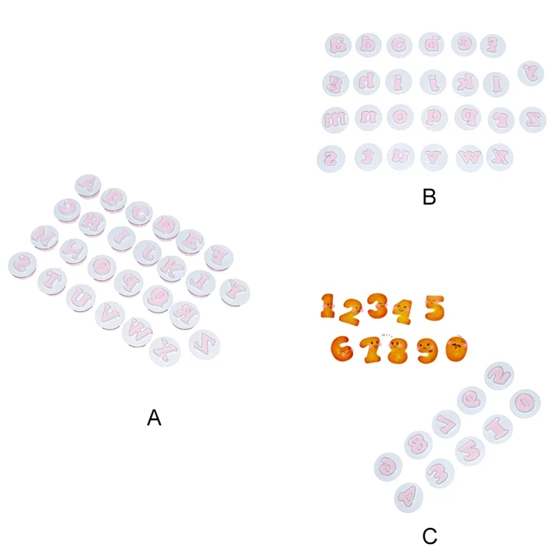 4 см/7 см верхние прописные и строчные буквы алфавита формочки для печенья пластиковые заглавные буквы формочки для выпечки кексов формы для украшения торта