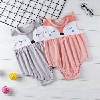 

Nenborn Kid Baby Cute Fox Animal Bodysuit Two Colour Bebe Children Jumpsuit Cloth