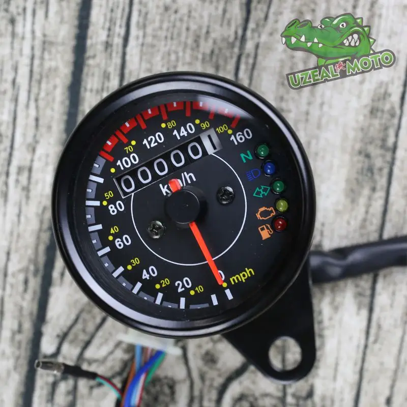 Retro motorcycles custom universal mini Stainless steel mechanical odometer speedometer mash