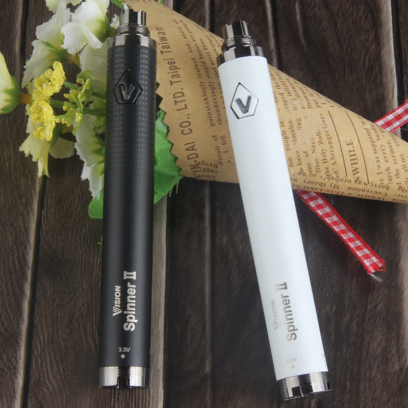 Vision Spinner II Twist battery Electronic Cigarette eGo Twist Variable Voltage 510 threadUSB charge E Cig 1300mah Evod battery 