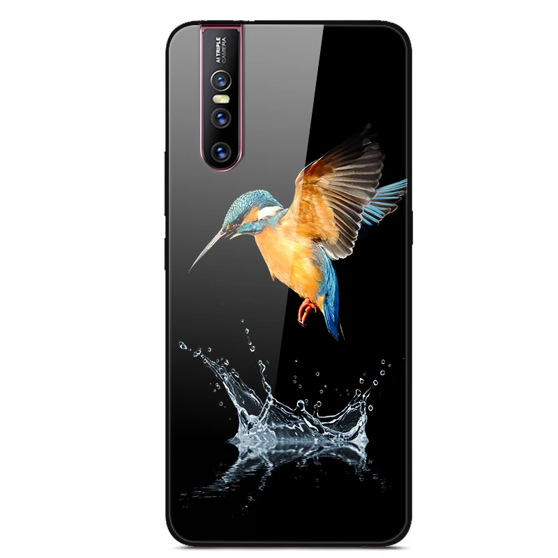 Жесткий закаленный ЧЕХОЛ ДЛЯ Vivo V15 Pro чехол V 15 для телефона защитный стеклянный VIVO
