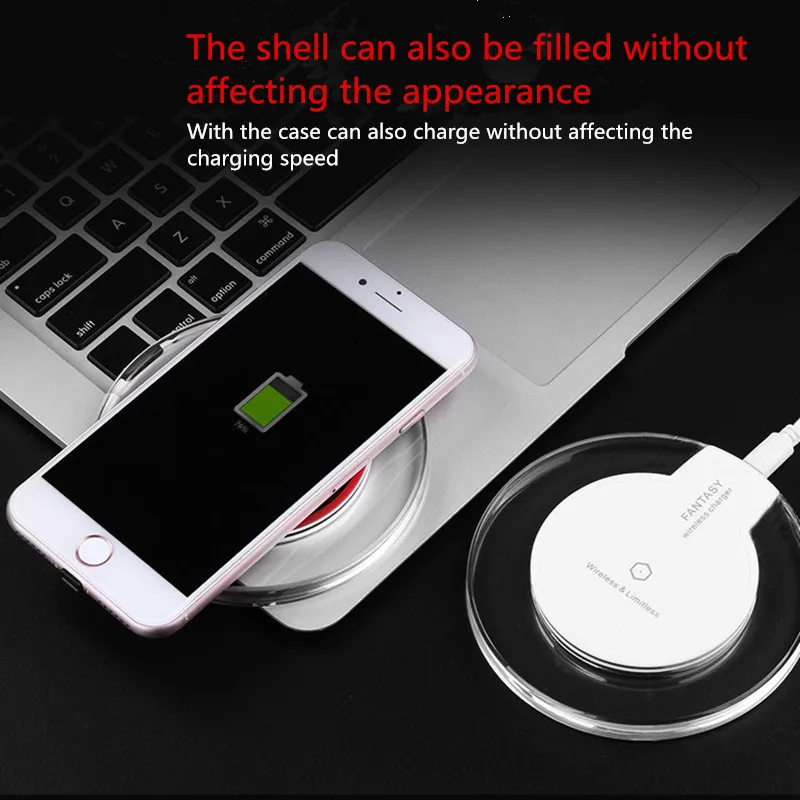 

Wireless charger ultra-thin LED quick charging pad for iphone XS X 8 Plus Samsung HuaweiMate20 Pro Qi wireless charger universal