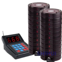 SHIHUI 20 Coaster пейджерам 1 клавиатуры Caller черный пейджер Беспроводной вызова Системы гостевой очереди подкачки Системы