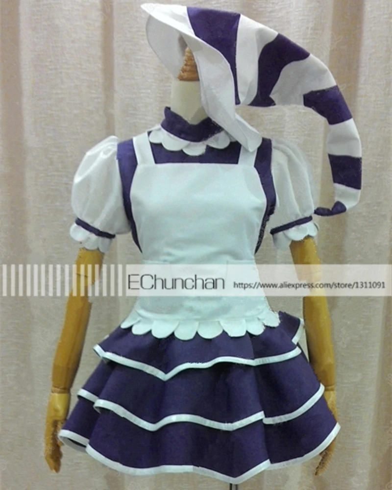 LOL LULU Sugar Witch Uniforms Cosplay Costume Free Shipping with Hat |