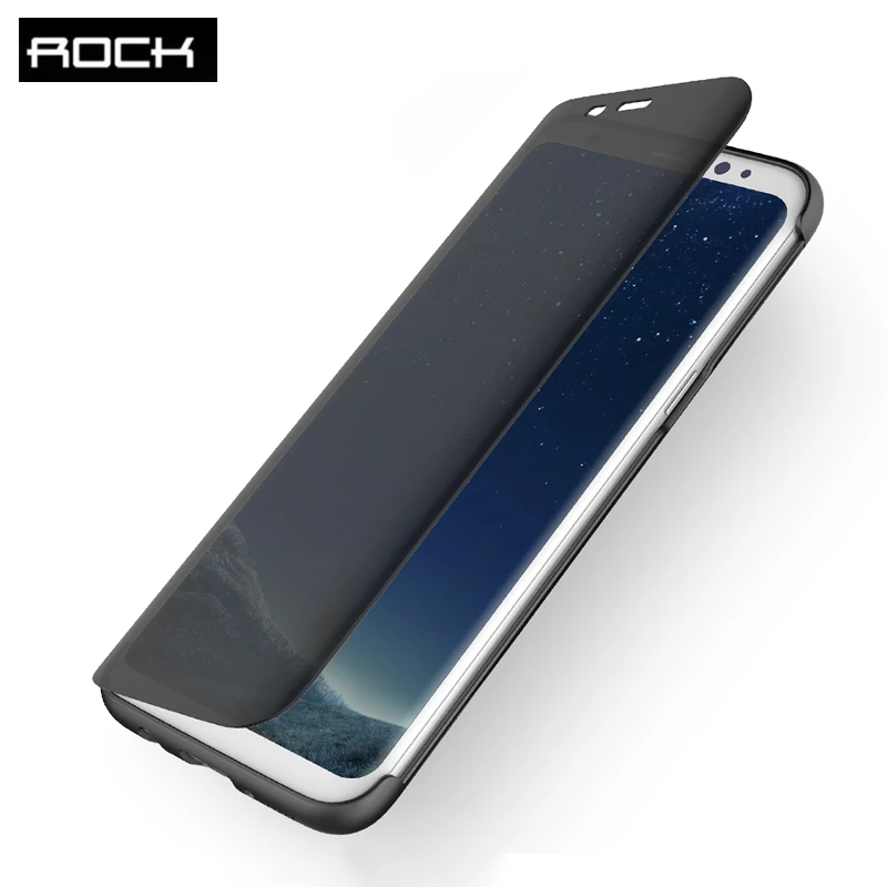 

For Samsung Galaxy S8 Case Flip Cover Transparent Visible Smart View Window Cover For Galaxy S8 Plus Case Hard Plastic PC