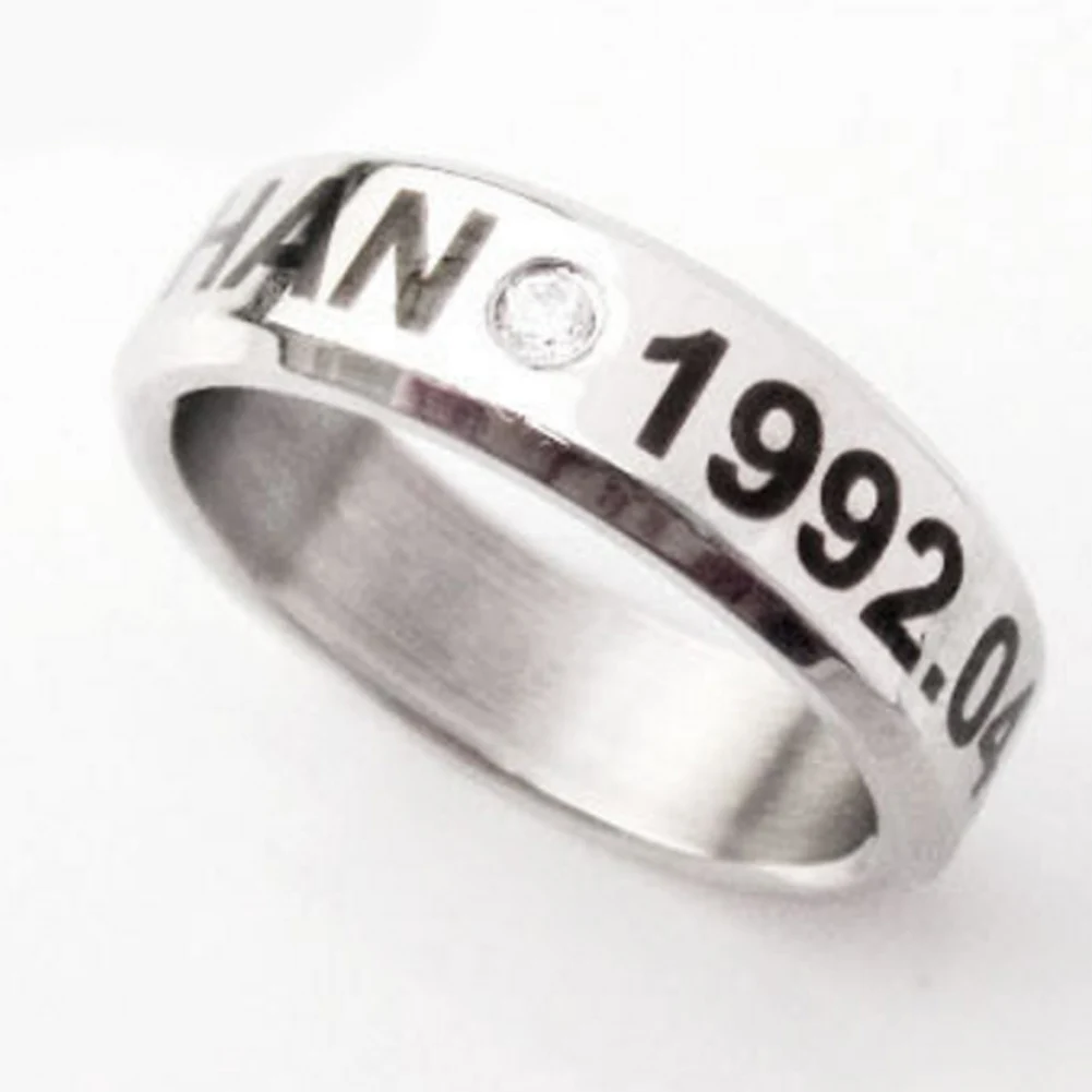 

Kpop Team EXO Birthday Memorial Exo Titanium Ring Exo Drop Shipping