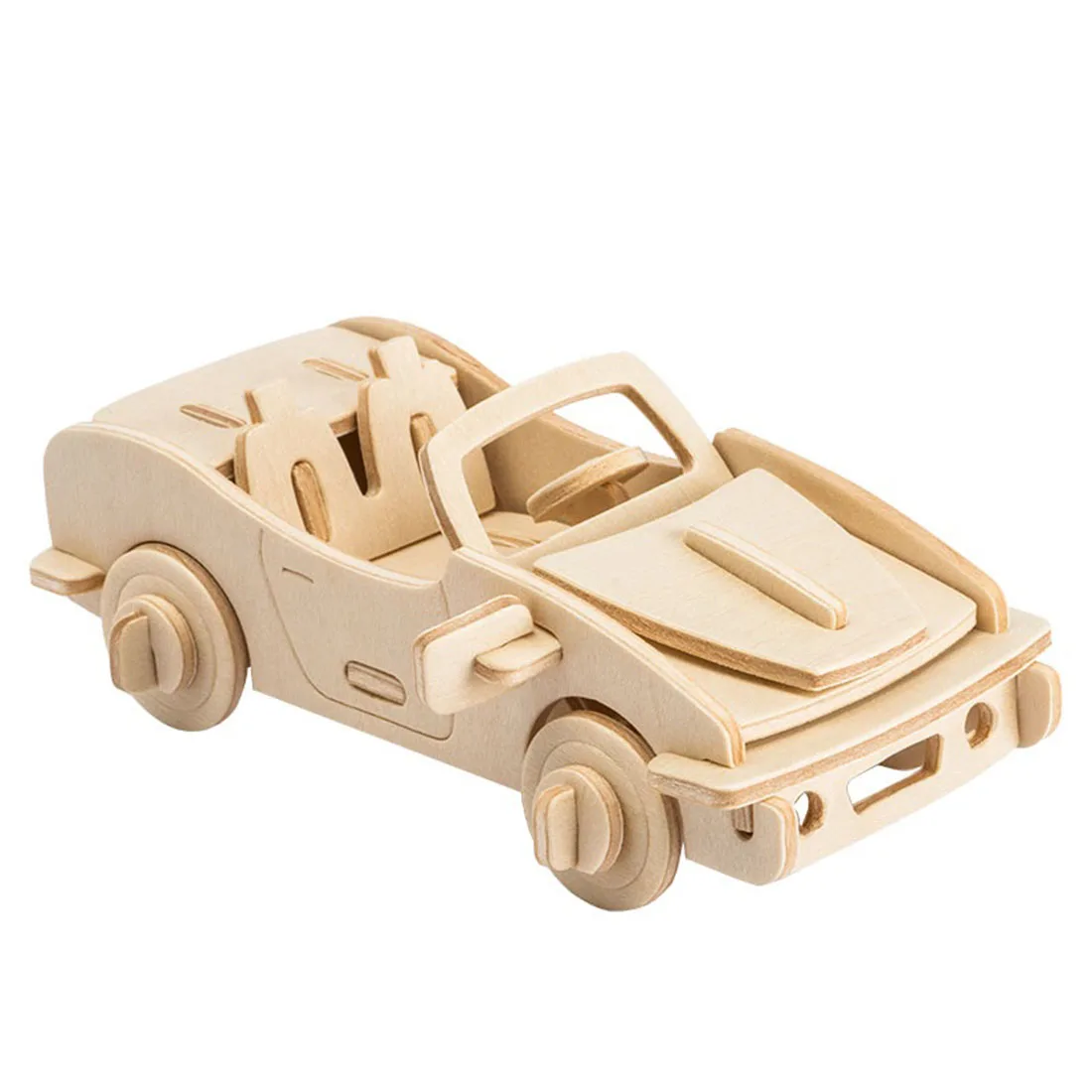 

NFSTRIKE London Bus 3D Movement Assembled Painting Jointed Model Steam Stem Wooden Model Building Kits Toys Car for Kids Gift