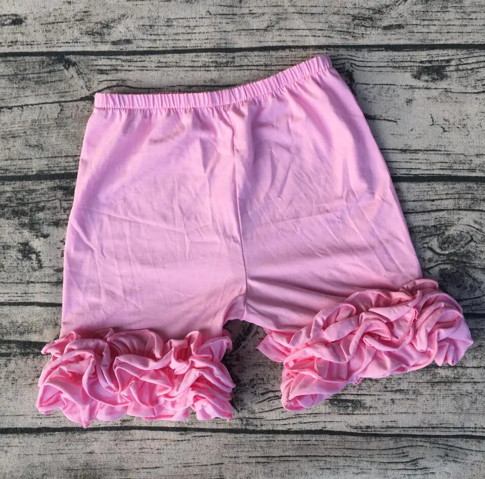Простая детская пустой хлопковые шорты для маленьких девочек оптовая продажа дешевые Soild Цвет Обледенение Шорты с кружевом одежда для