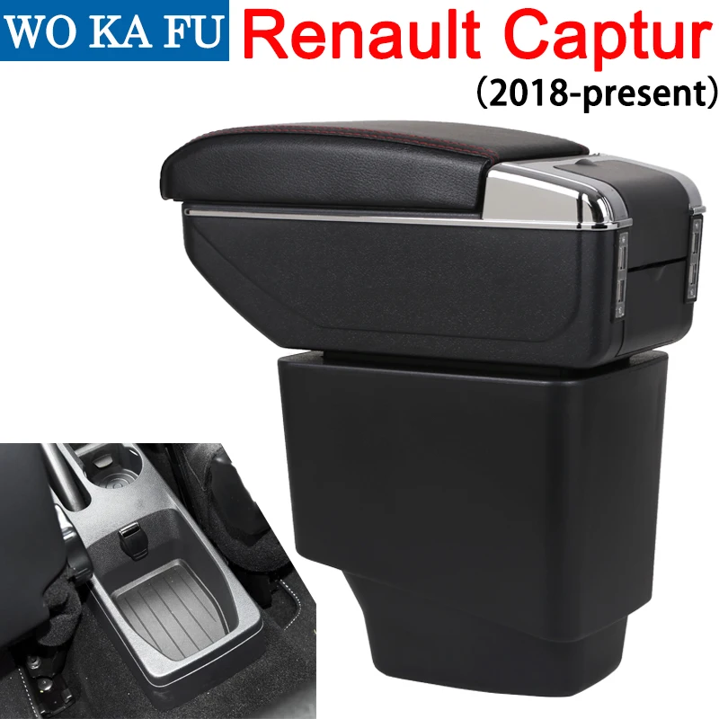  Para Renault capture II 2018 caja de reposabrazos universal car center console caja accesorios de m