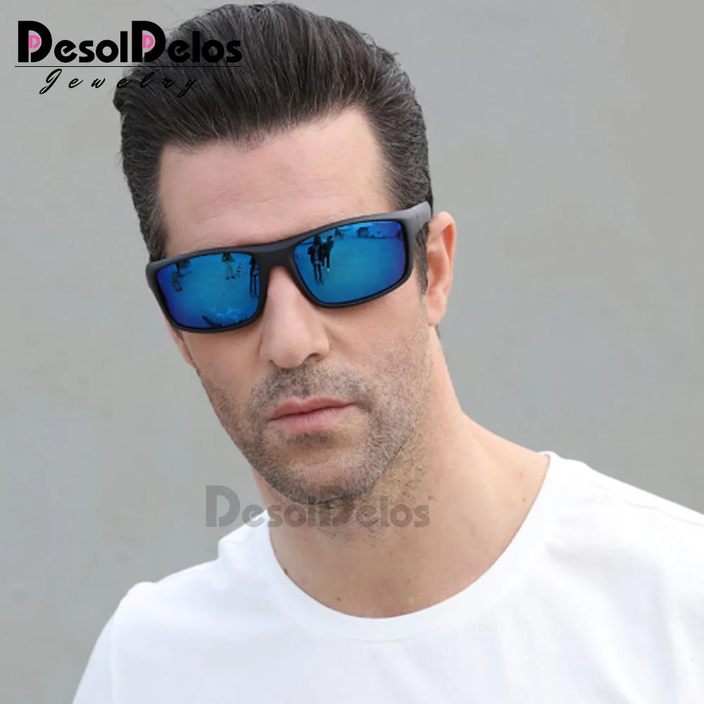 남성 클래식 편광 선글라스, 남성 안경 운전 직사각형 거울 선글라스, 100% UV 보호, Gafas oculos de sol 1026
