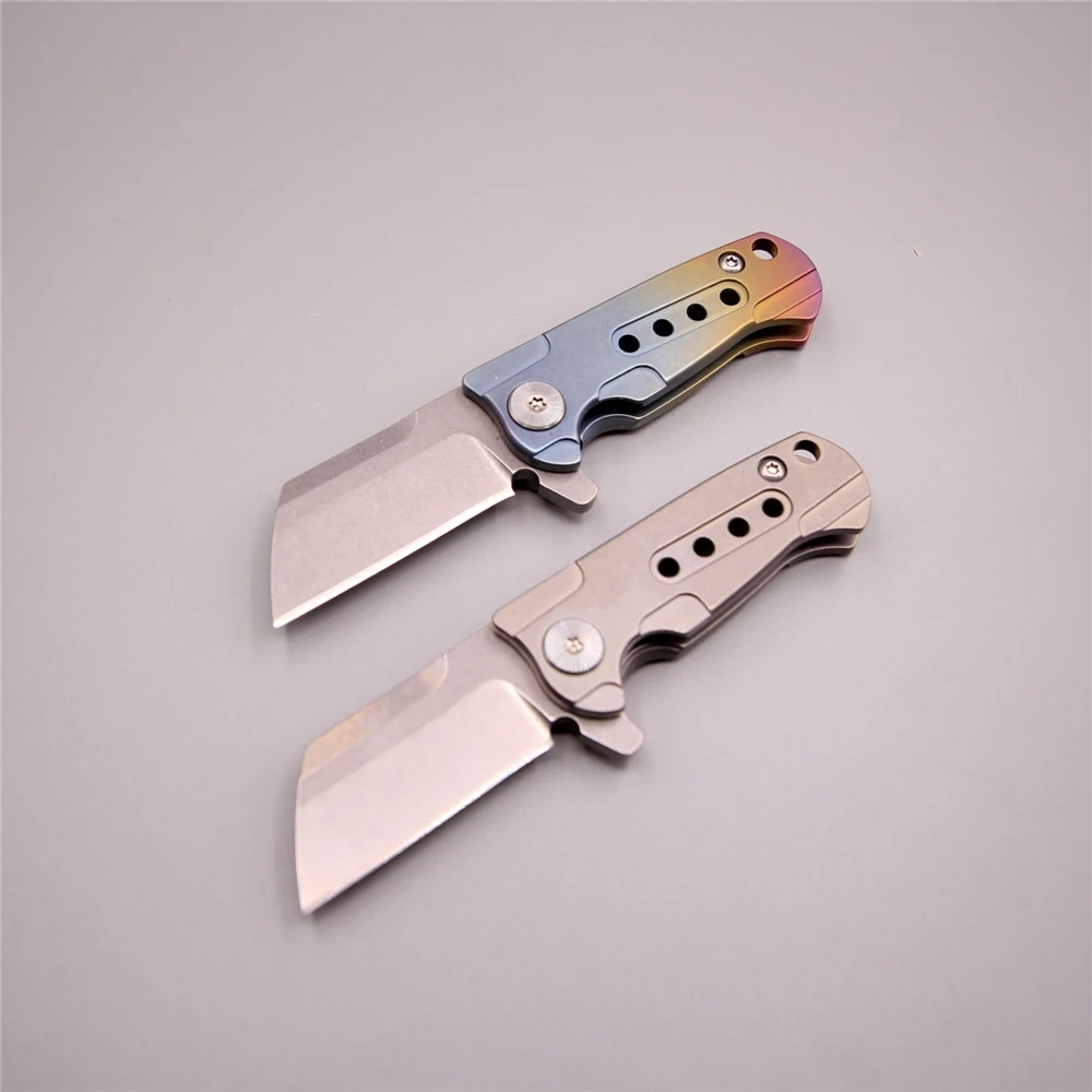Новый 60 hrc Флип складной нож TC4 titanium небольшой edc ножи S35VN покрасить лезвие Выживание Карманный Открытый Отдых нож