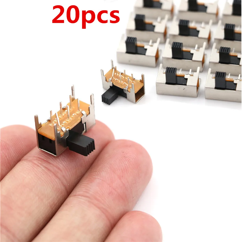 

20pcs New 6pin 1P2T 2 Position Toggle Interruptor On-off Mini Slide Switch SK22H03 Switch