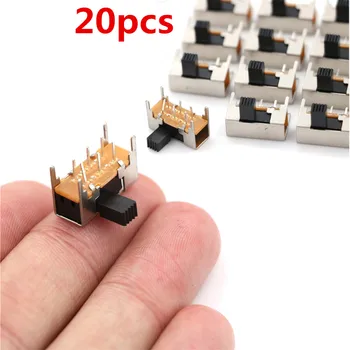 

20pcs New 6pin 1P2T 2 Position Toggle Interruptor On-off Mini Slide Switch SK22H03 Switch
