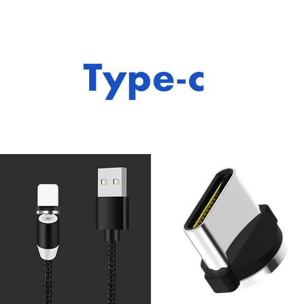 Micro Usb кабель Usb C кабель Быстрая зарядка для samsung Xiaomi huawei Oppo Redmi Магнитный Usb зарядный кабель для Iphone зарядное устройство - Цвет: Черный