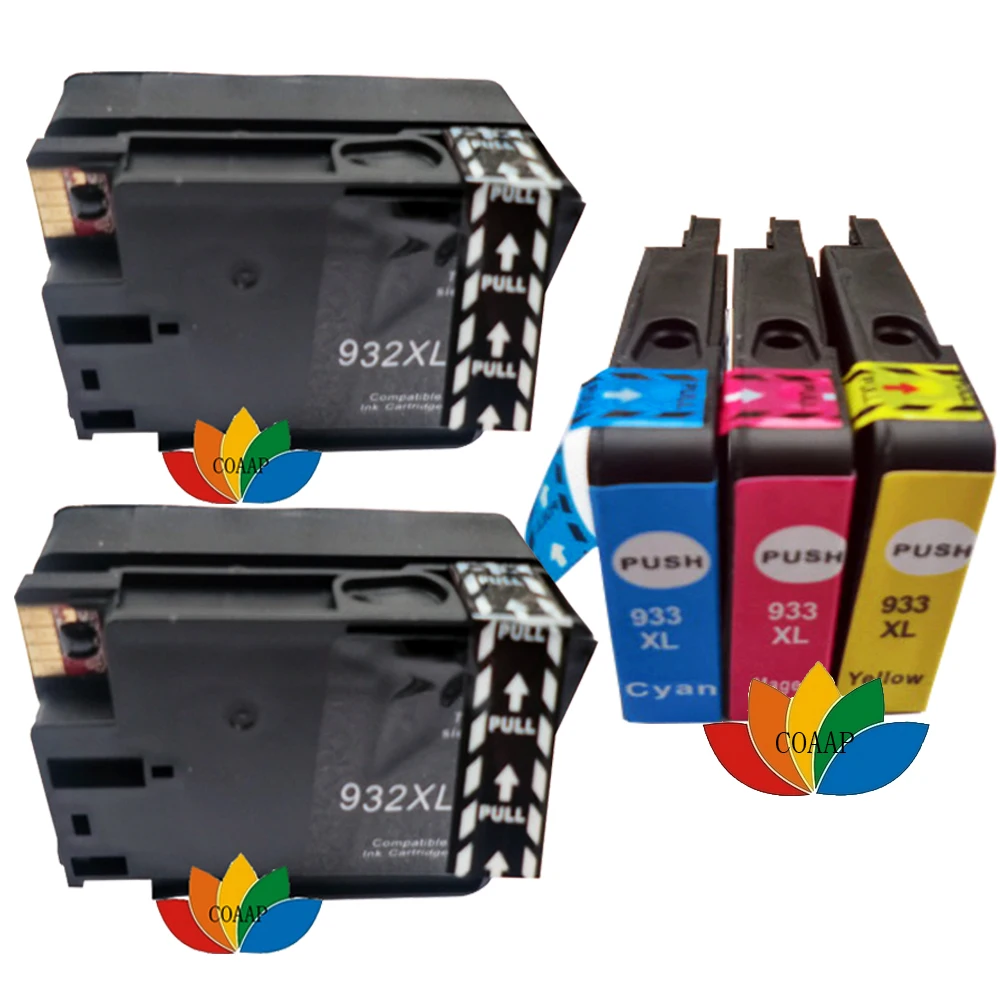 5pk совместимый чернильный картридж для принтера HP 932XL 933XL OfficeJet 6100 6600 6700 7100 7110 7610 7612