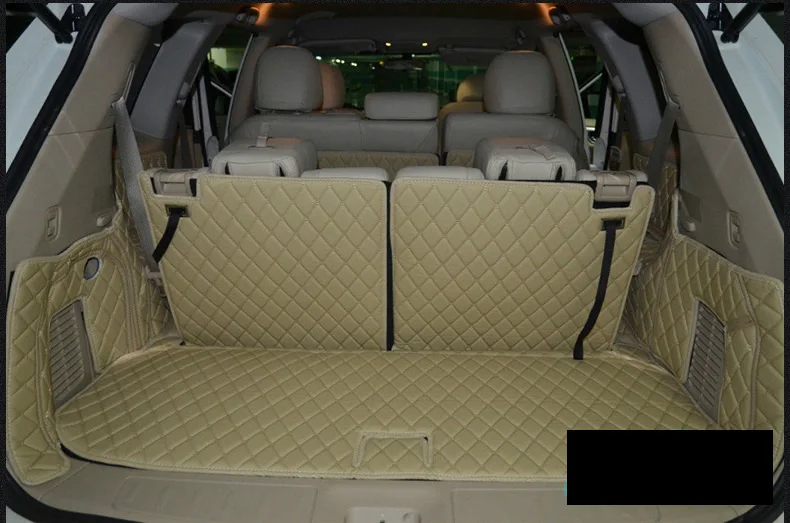 Роскошный волоконный кожаный коврик для багажника Nissan Pathfinder 2013 2014 2015 2016 2017 2018 2019