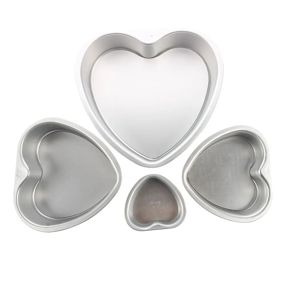

Heart Aluminum Cake Pan Fondant Decorating Muffin Cupcake Mold Tins Baking Tool