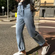 HCBLESS модные джинсы Осенние новые женские модные джинсы с имитацией изношенности прямые jens