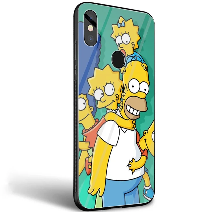 Стеклянный чехол Gerleek The Simpsons для Xiaomi Mi A1 A2 Redmi Note 8 Lite 9 5 6 7 Pro 6A 4X Pocophone