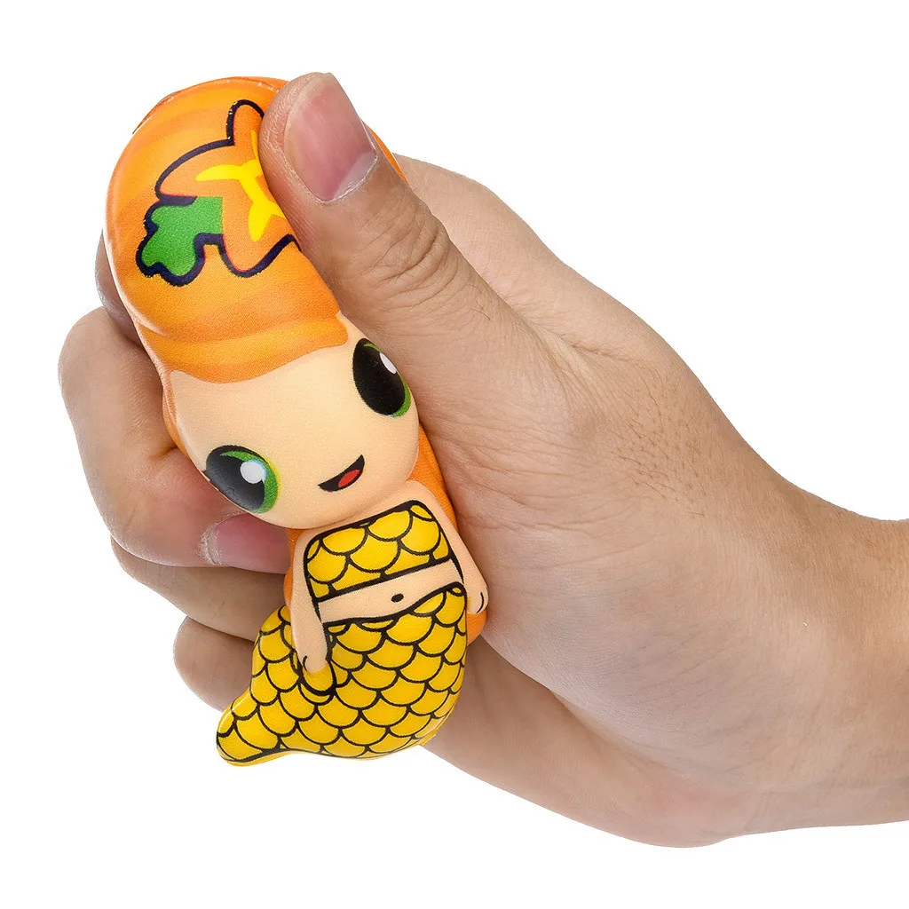 Сжимающая мягкая игрушка каваи очаровательная игрушка Русалка медленно поднимающийся крем Ароматизированная игрушка для снятия стресса Забавный подарок Z0325